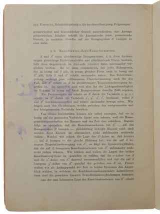&Uuml;ber das Relativit&auml;tprinzip und die aus demselben gezogenen Folgerungen [On the relativity principle and the conclusions drawn from it]. Offprint from: Jahrbuch der Radioaktivit&auml;t und Elektronik, Band 4, Heft 16.