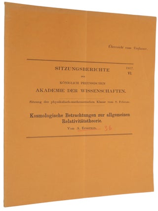 Item #6411 Kosmologische Betrachtungen zur allgemeinen Relativit&auml;tstheorie. Offprint from:...
