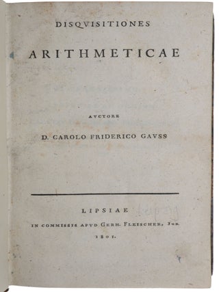 Item #6460 Disquisitiones Arithmeticae. Carl Friedrich GAUSS