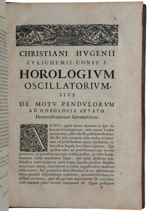 Horologium oscillatorium, sive de motu pendulorum ad horologia aptato demonstrationes geometricae.