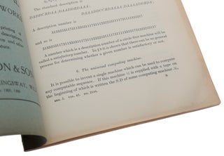 On computable numbers, with an application to the Entscheidungsproblem.