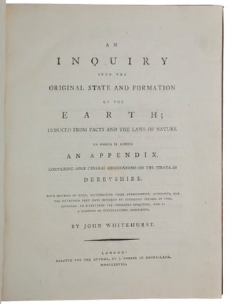 Theory of the Earth; or an Investigation of the laws observable in the composition, dissolution, and restoration of land upon the globe… Read March 7 and April 4 1785. Offprint from: Transactions of the Royal Society of Edinburgh, Vol. I.