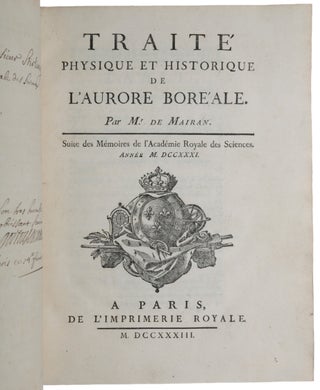 Item #6611 Traité physique et historique de l’aurore boréale. Jean-Jacques d’Ortous de...