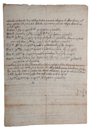 Autograph letter signed, in Latin, with richly scientific content, from Padua, dated 29 April 1719, to the Scottish mathematician James Stirling, then in Venice.