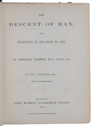 The Descent of Man, and Selection in Relation to Sex.