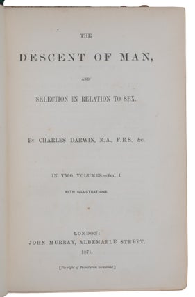 The Descent of Man, and Selection in Relation to Sex.