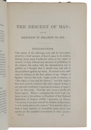 The Descent of Man, and Selection in Relation to Sex.