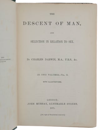 The Descent of Man, and Selection in Relation to Sex.