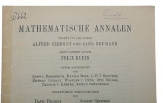 ‘Über die Grundlagen der Quantenmechanik.’ Offprint from Mathematische Annalen, Band 98, Heft 1, pp. 1-30.