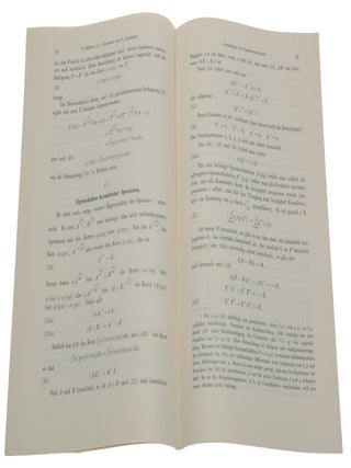 ‘Über die Grundlagen der Quantenmechanik.’ Offprint from Mathematische Annalen, Band 98, Heft 1, pp. 1-30.