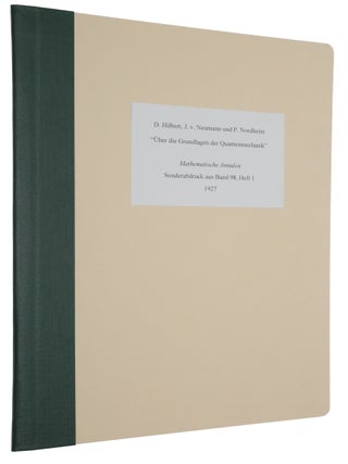 ‘Über die Grundlagen der Quantenmechanik.’ Offprint from Mathematische Annalen, Band 98, Heft 1, pp. 1-30.