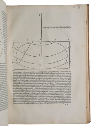 Almagestum seu magnae constructionis mathematicae opus plane divinum, latina donatum lingua ab Georgio Trapezuntio &hellip; per Lucam Gauricum Neapolit. divinae matheseos professorem egregium in alma urbe Veneta orbis regina recognitum. [Bound with:] APIAN, Peter. Introductio geographica Petri Apiani in doctissimas Verneri annotationes &hellip; cum quadrante novo Meteoroscopij loco usitatissimo. Huic accedit translatio nova primi libri Geographiae Cl. Ptolemaei translatio adiuncta &hellip; Adiuncta est epistola Io. de Regiomonte ad Reverendissimum Cardinalem Bessarionem &hellip; de utriusque arsque & vivendi rationibus de monstratura magnum opera Reverend. Petri Apiani sociogr.