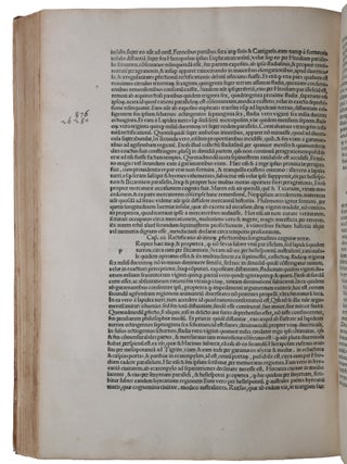 Almagestum seu magnae constructionis mathematicae opus plane divinum, latina donatum lingua ab Georgio Trapezuntio &hellip; per Lucam Gauricum Neapolit. divinae matheseos professorem egregium in alma urbe Veneta orbis regina recognitum. [Bound with:] APIAN, Peter. Introductio geographica Petri Apiani in doctissimas Verneri annotationes &hellip; cum quadrante novo Meteoroscopij loco usitatissimo. Huic accedit translatio nova primi libri Geographiae Cl. Ptolemaei translatio adiuncta &hellip; Adiuncta est epistola Io. de Regiomonte ad Reverendissimum Cardinalem Bessarionem &hellip; de utriusque arsque & vivendi rationibus de monstratura magnum opera Reverend. Petri Apiani sociogr.